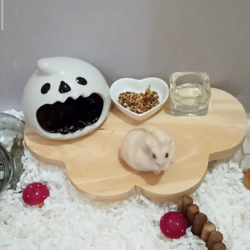 Aksesoris Kandang Mainan Meja Platform Tatakan Kayu Hamster Murah-2