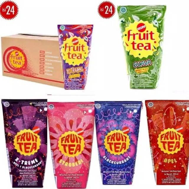 

Fruit tea sosro 200ml per karton isi 24