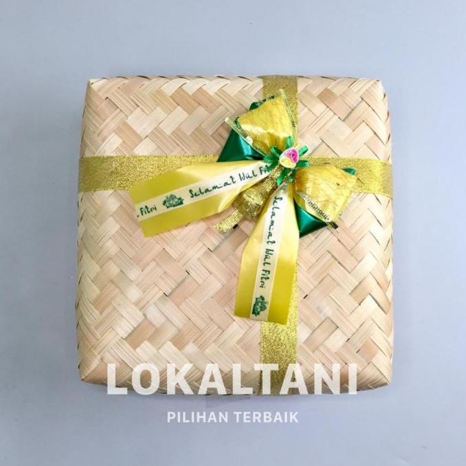 

Besek Hias 20x20 cm /Besek Bambu Lebaran/Besek Hias Pita/Besek Jawa
