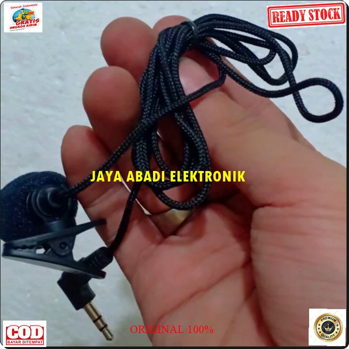 G156 ORIGINAL mic jepit 3.5mm stereo mik klip microphone clip mikrophone kerah baju kabel BISA UNTUK SEGALA JENIS cable audio sound sistem vocal vokal youtube komputer universal karaoke smule hp handphone youtuber G156  PANJANG 120-150 CM  BISA UNTUK SEGA