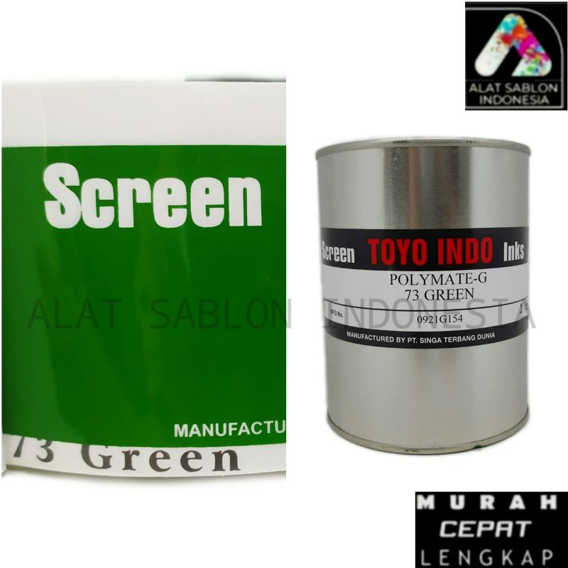 

TINTA POLYMATE GREEN G73 HIJAU TINTA SABLON PLASTIK 1kg