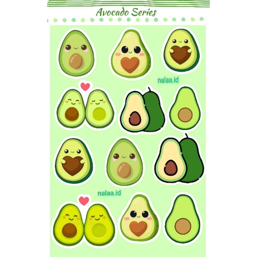 

Sticker aesthetic/Sticker lucu motif alpukat avocado/Sticker murah/Sticker laptop Hp/Sticker Journal/Sticker Waterproof