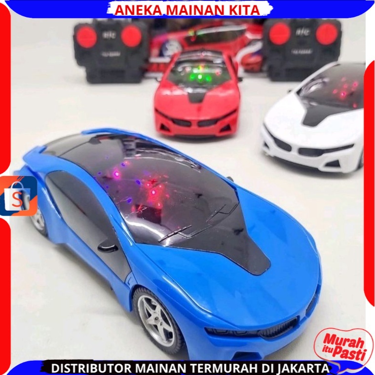 (BISA COD)Mobil Remote Control  Supercar  Remote kontrol Mobil Balap Berlampu 3D