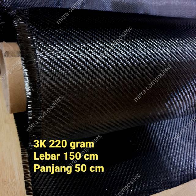 Serat Carbon Fiber 3K Twill 2x2 220gsm