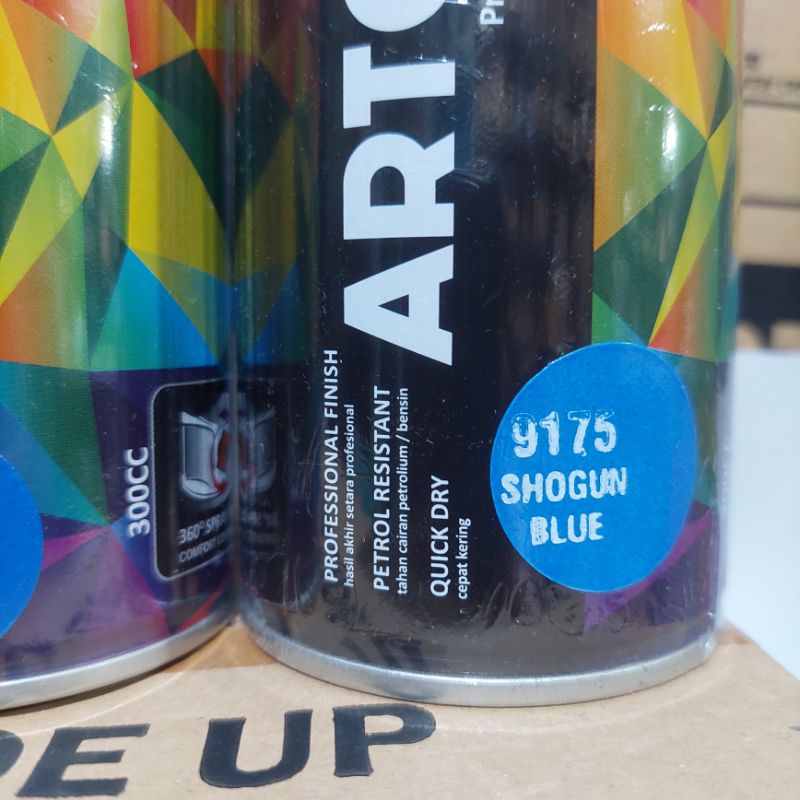 Pilok Pilox Cat Semprot MTR ARTONE Biru Shogun 9175 Shogun Blue 300cc Ukuran Besar Tahan Bensin Semprotan Bisa diputar Miring dan Lurus ( Horizontal dan Vertical)