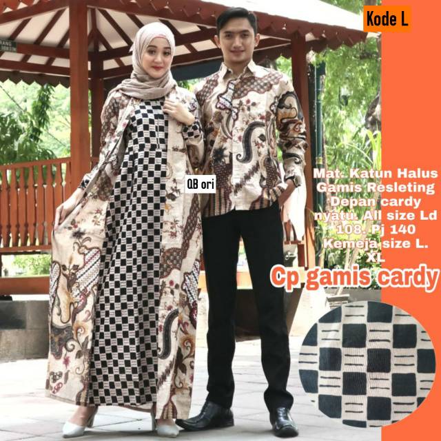 GROSIR COUOLE GAMIS CARDY BATIK  COUPLE KEMEJA PANJAN