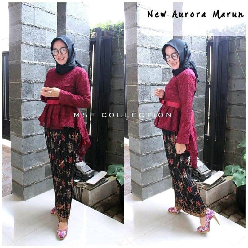 Melia kebaya - Setelan kebaya brokat aurora / kebaya aurora / kebaya wisuda