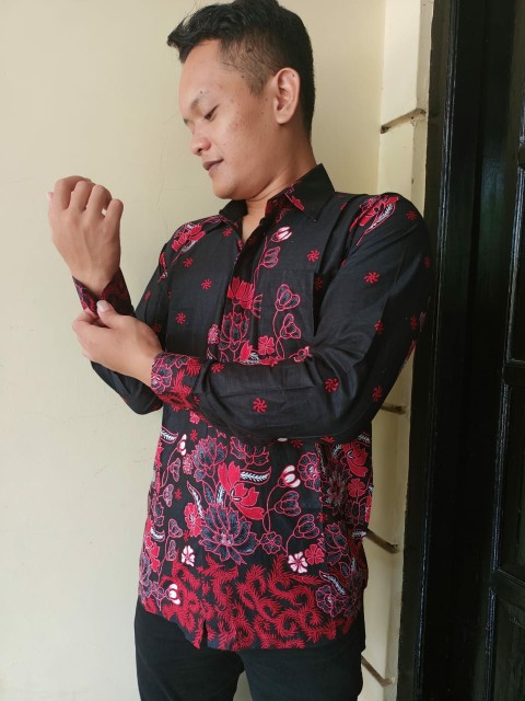 Kemeja Batik Lengan Panjang Size M L Xl Xxl Xxxl Ready Sragam.