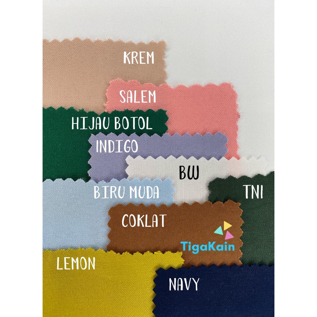 0.5 Meter Kain Rayon Twill Bahan Rayon Twil