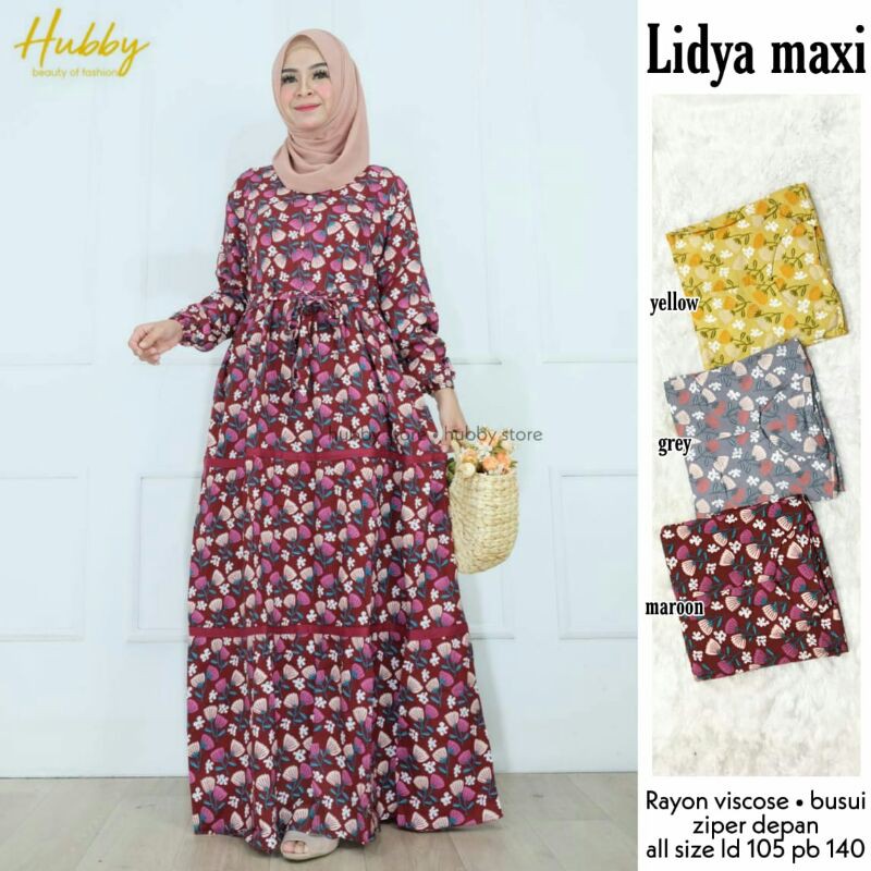 LIDYA MAXI-BUSUI/MAXI DRESS WANITA/GAMIS/TERUSAN
