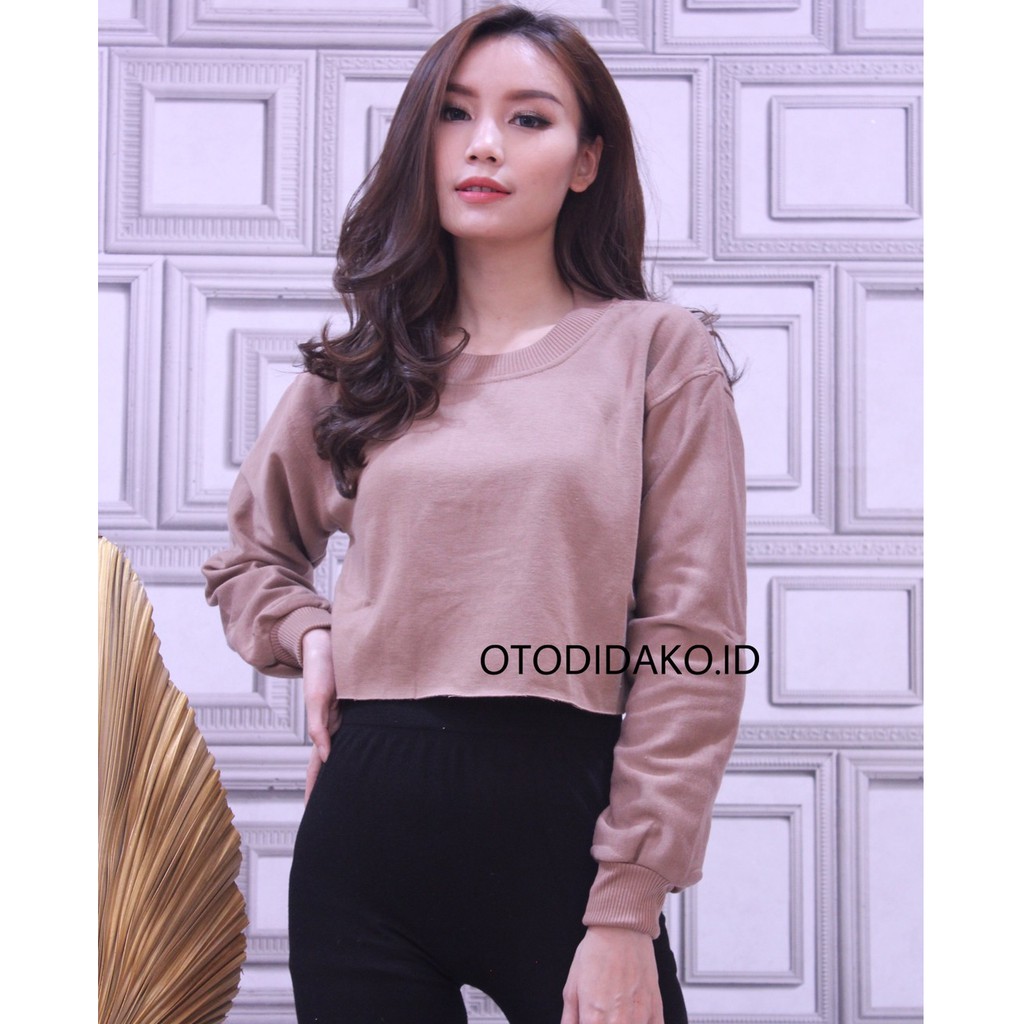[BAYAR DITEMPAT] BASIC SWEATER CROP ALLSIZE & BIG SIZE-7
