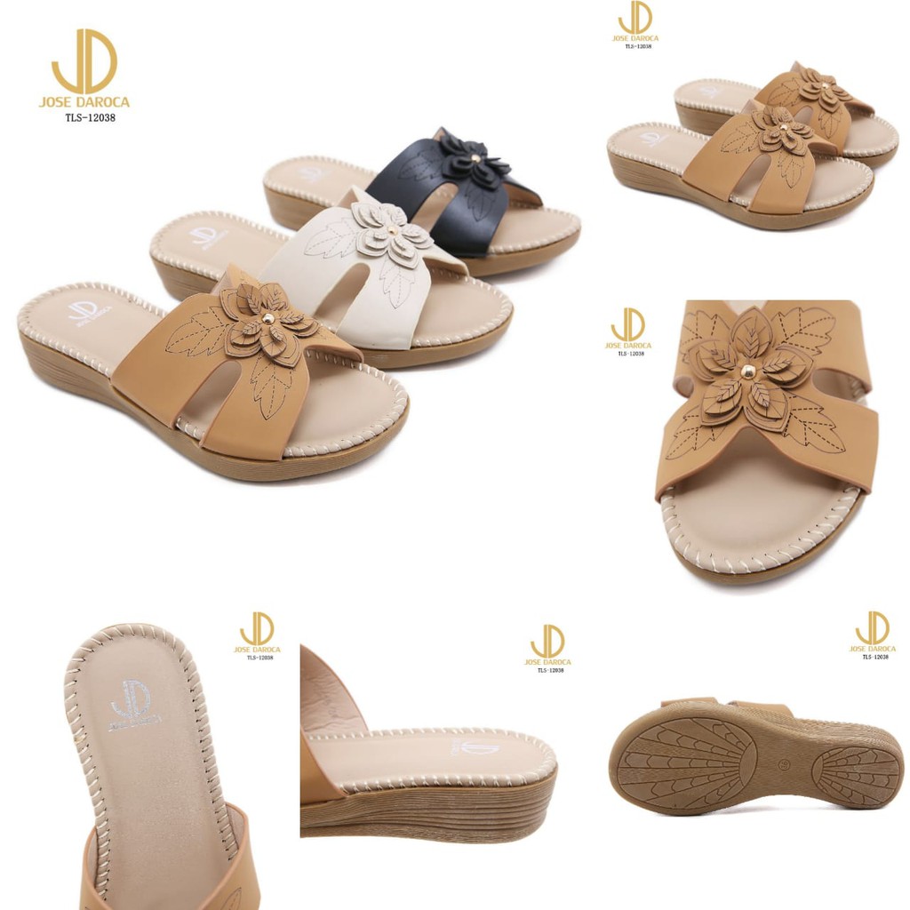 JOSE DAROCA Wedges Sandal Kulit Halus # TLS-12038# ORIGINAL