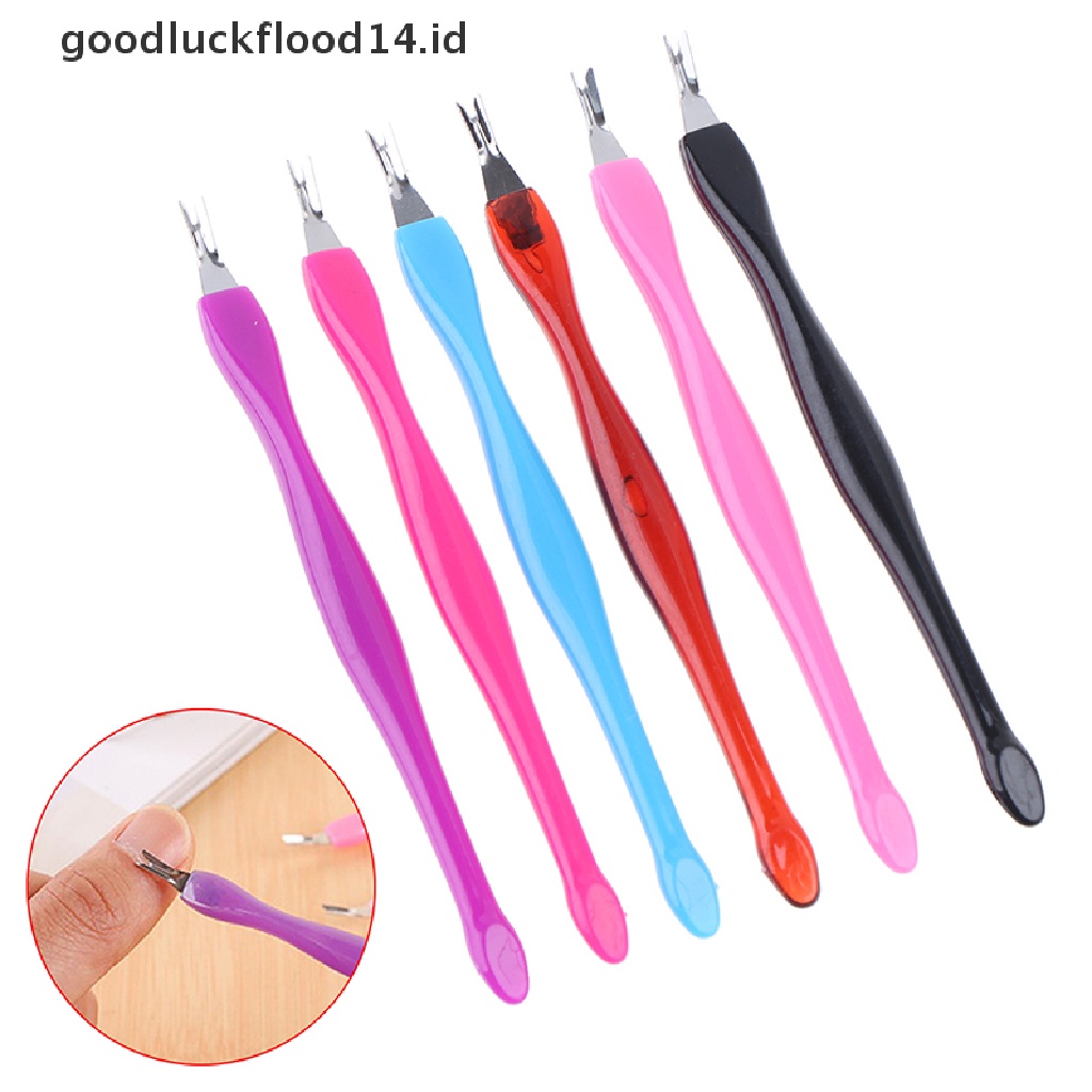 [OOID] 1pcs Stainless Steel Nail Art Fork Tool Dead Skin Nipper Pusher Trimmer Remover ID