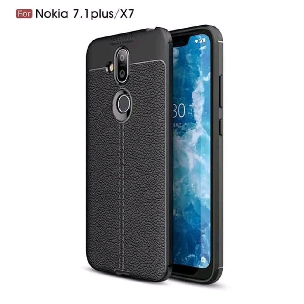 Case Nokia 7.1 Plus Autofocus Silikon Casing Softcase Nokia X7 - Hitam