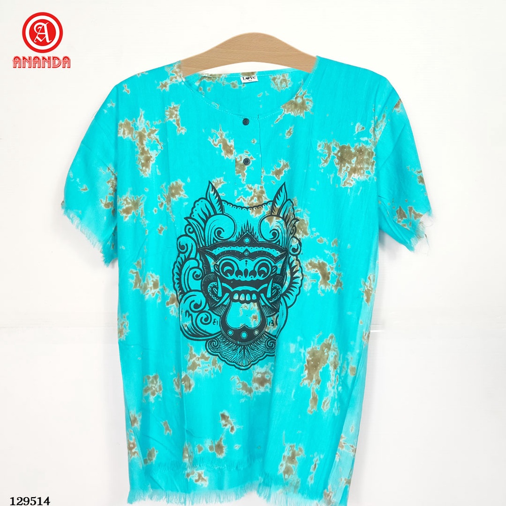 BAJU BARONG || BAJU BARONG BALI || kaos lengan pendek pria dewasa tanpa merek oblong warna corak bal