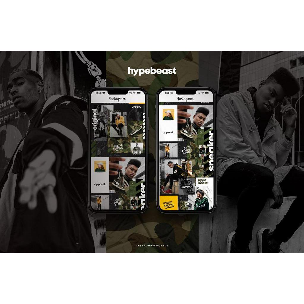 Hypebeast Istagram Puzzle - Photoshop