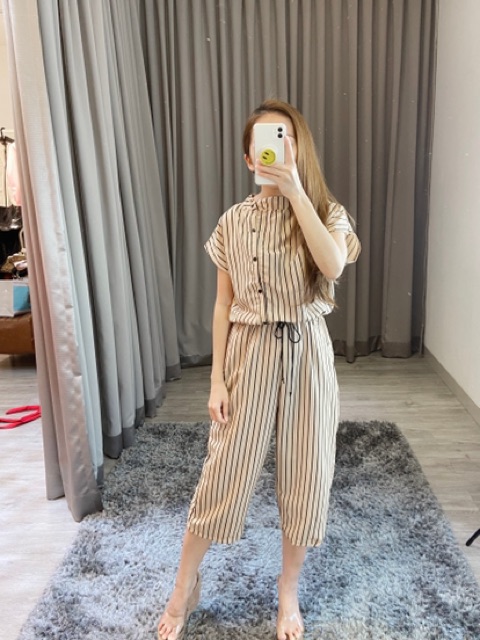 Jumpsuit kerah Shanghai / jumpsuit wanita casual ( 460 )