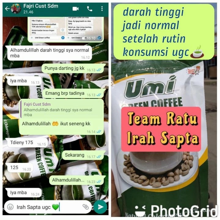 ORIGINAL - UGC Umi Green Coffee  Pelangsing Kopi Hijau Pelangsing Alami Kesehatan