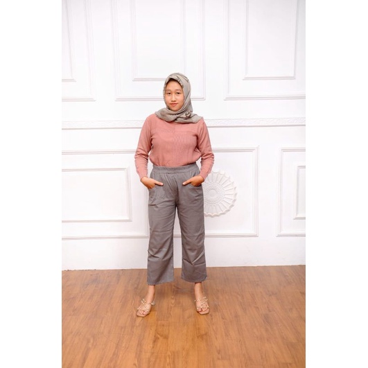 willow pants/celana kulot kekinian wanita ukuran 3L-4L/celana catton tuwill strid