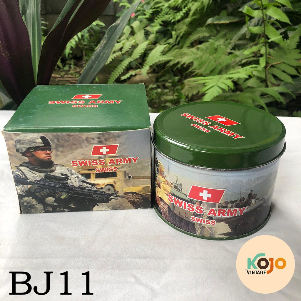 Box Jam Tangan / Kotak Jam Tangan / Cover Jam Tangan Pria Wanita Vintage Jadul Klasik Swiss Army