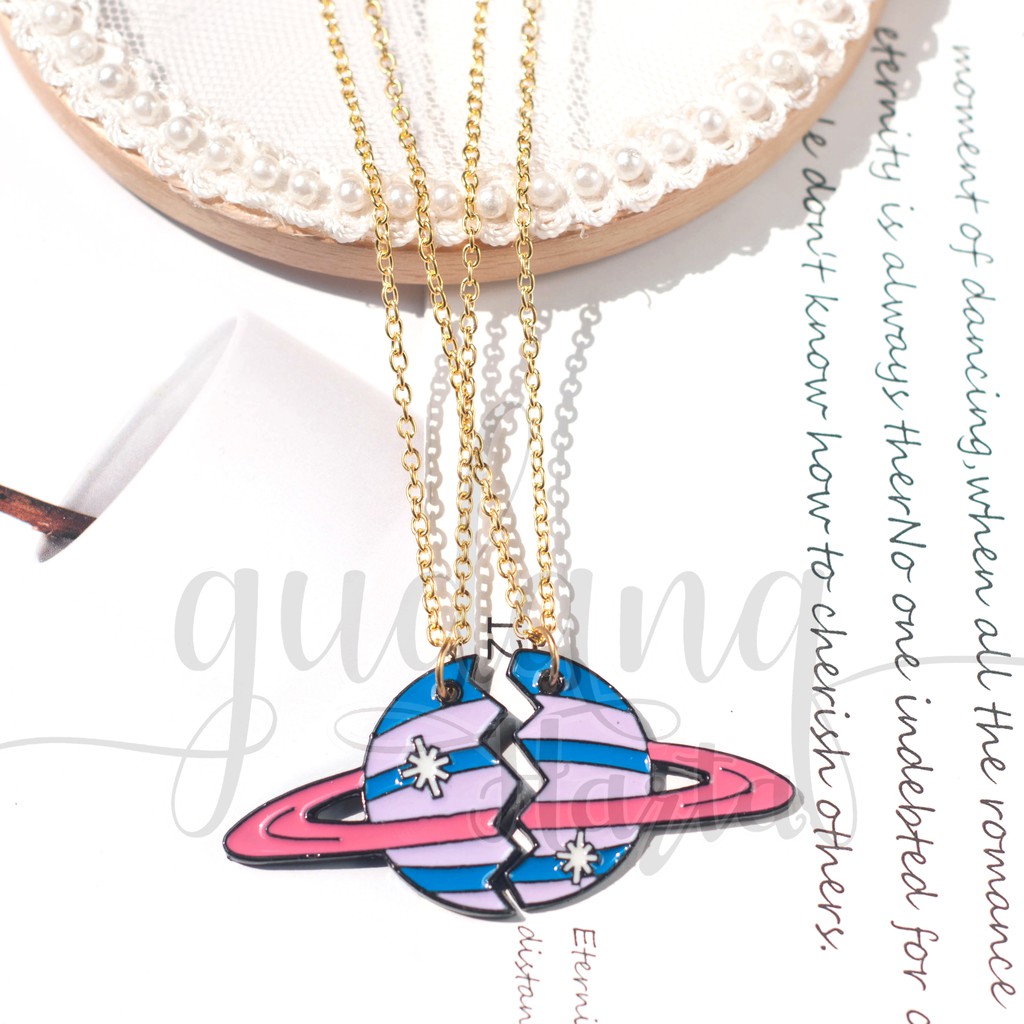 Kalung Best Friend Broken Planet Lucu Kalung Couple Planet GH 204319