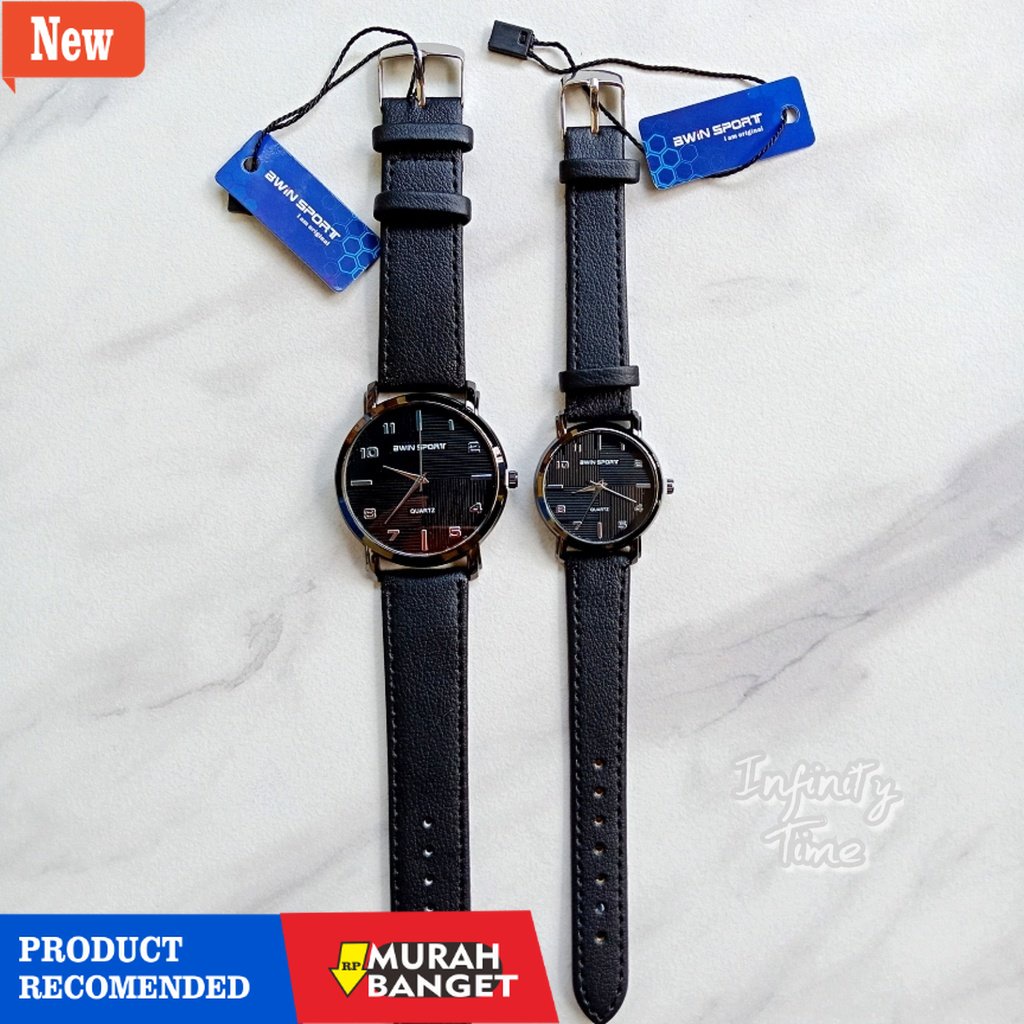 Jam tangan couple terbaik- Jam Tangan Couple Awin Bwin Sport M1023G M1023L Cowok Cewek Analog Strap 