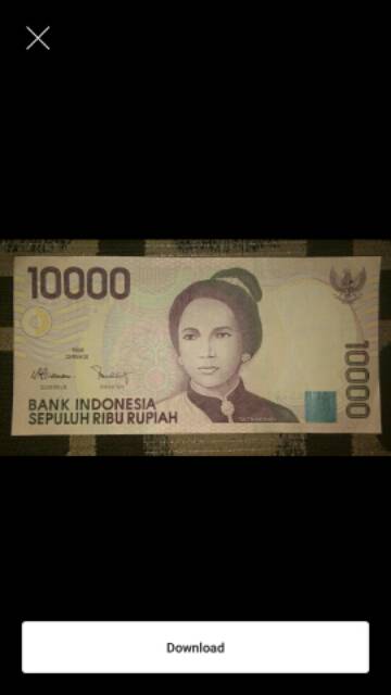 UANG KUNO UANG MAHAR RP 10000 CUT NYAK DIN 1998 GRESS/UNC