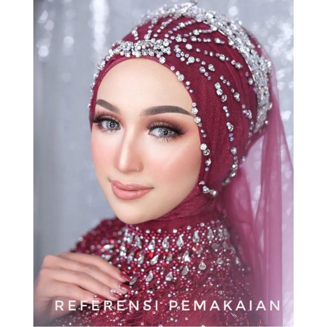 (COD) iner diamond/pelangi tile/mezora / aksesoris pengantin/hiasan hijab