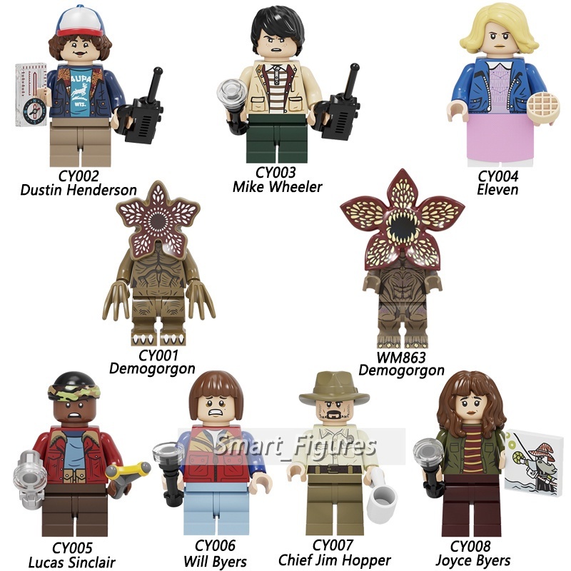 Mainan Action Figure Stranger Things Demogorgon Eleven Joyce Byers Lucas Sinclair CY1001 WM863