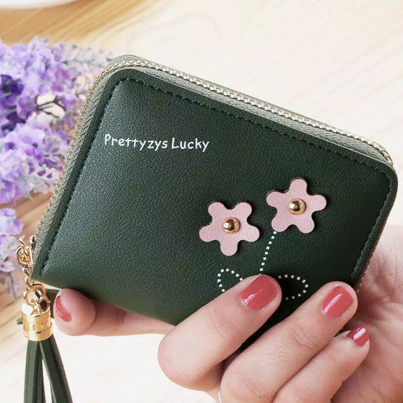 DOMPET MINI BUNGA MATAHARI LUCKY-DOMPET MURAH-DOMPET LIPAT MINI LUCKY