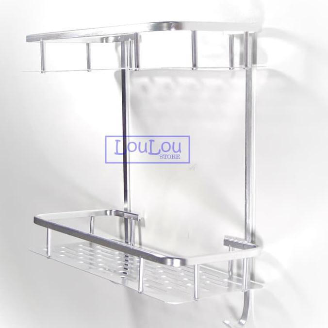 Best- Rak Almunium / Rak Susun Kamar Mandi / Rak 2 Susun Kamar Mandi