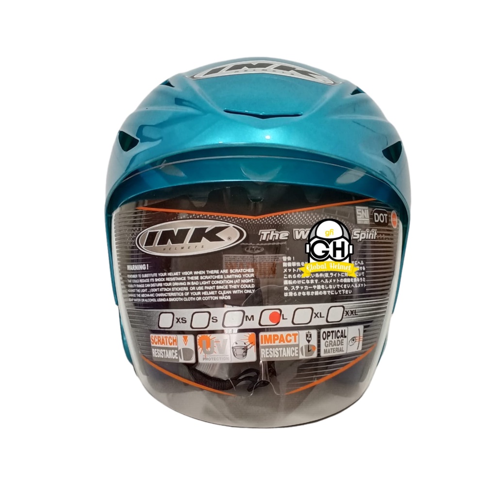 HELM INK CX 22 ICE BLUE ORIGINAL HELM INK CX22 ICE BLUE HELM INK TOPI ASLI ORI GARANSI SNI