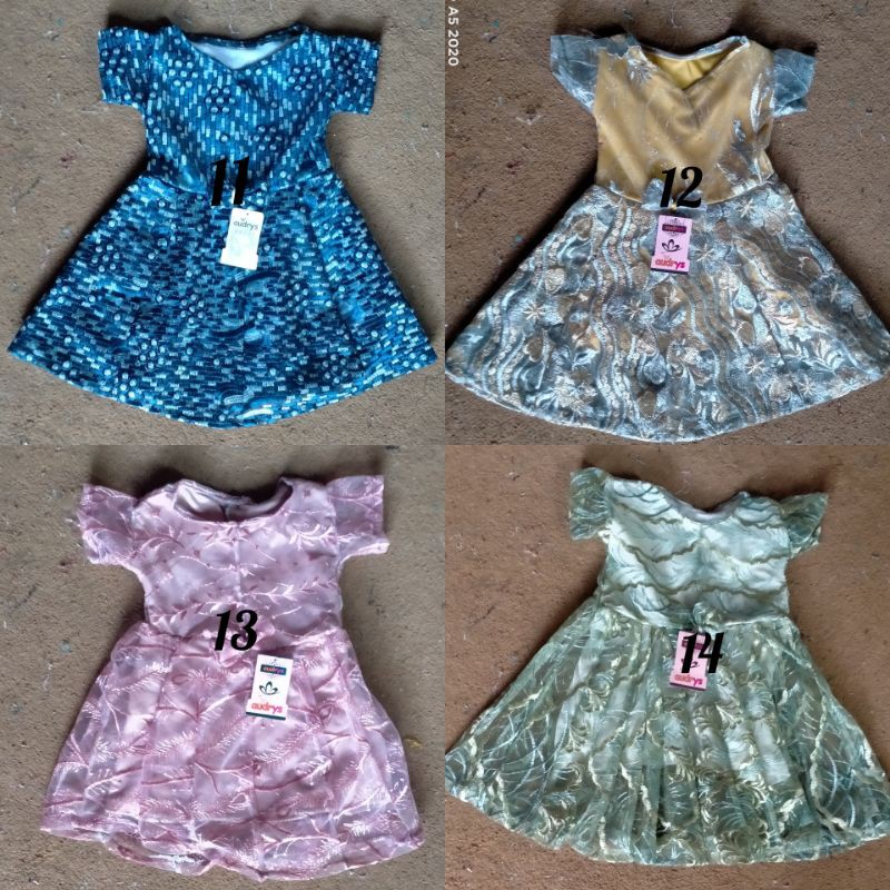 dress brokat anak cewek baby usia 1-4 tahun