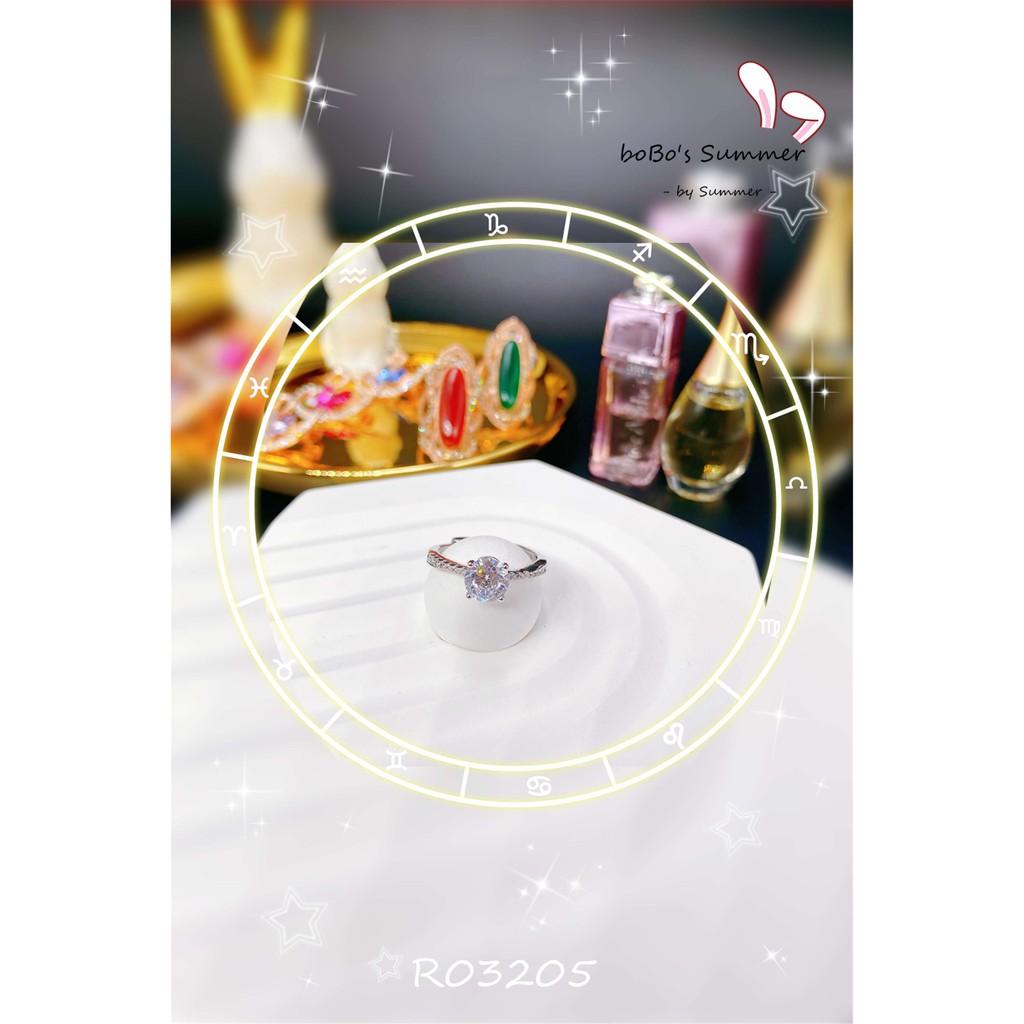 Cincin Aksen Berlian Mewah Adjustable Aksesoris Fashion Premium Style Korea