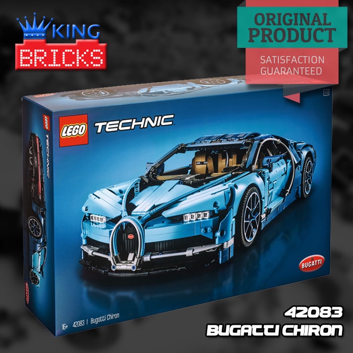 LEGO Original TECHNIC 42083 Bugatti Chiron - Mainan Anak Edukasi Kreatif Mobil Motor Balap Tehnik