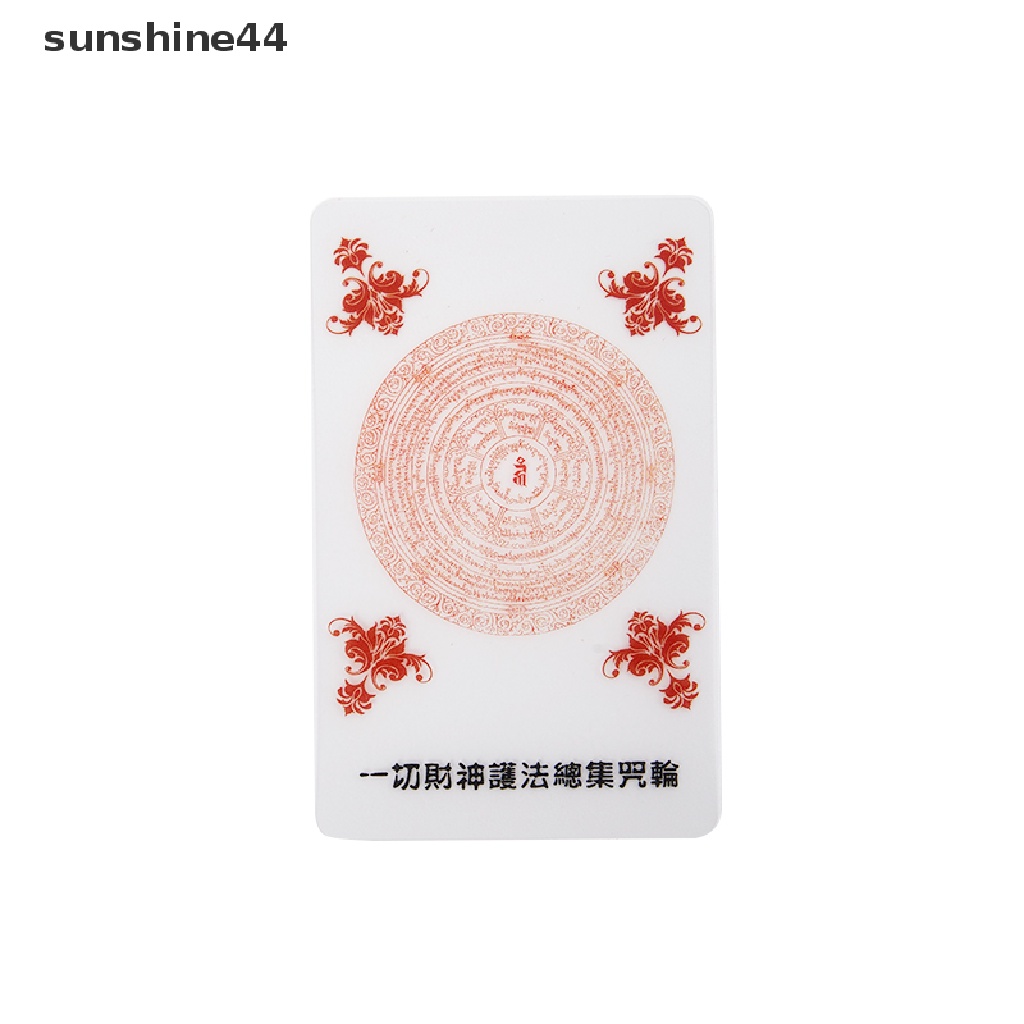 Sunshine Kartu Jimat mantra Buddha Bahan PVC Untuk Koleksi