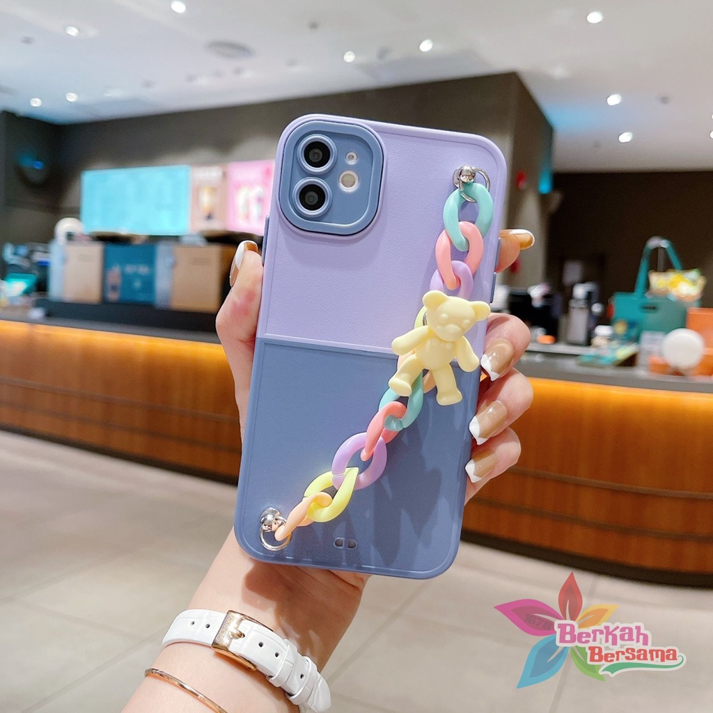 CASE FYP RANTAI BONEKA MACARON PROCAMERA IPHONE 11 12 13 PRO MAX BB7107