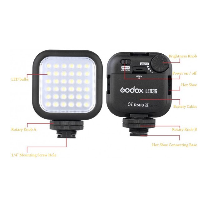 Godox LED36 Video Light 36 LED Lights Lightweight