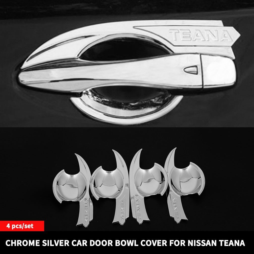 Set Cover Handle Dan Mangkok Pintu Mobil Bahan Abs Warna Silver Chrome Untuk Nissan Teana 2013 2019 Shopee Indonesia