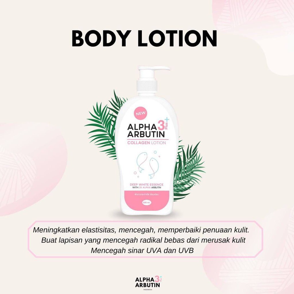 Precious Skin Alpha Arbutin 3 Plus Collagen Whitening Lotion , Hand Body / Lotion Pemutih 500ml