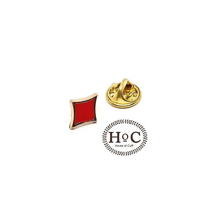 Houseofcuff Lapel Pin Bros Jas DIAMOND CARD LOGO BROOCH