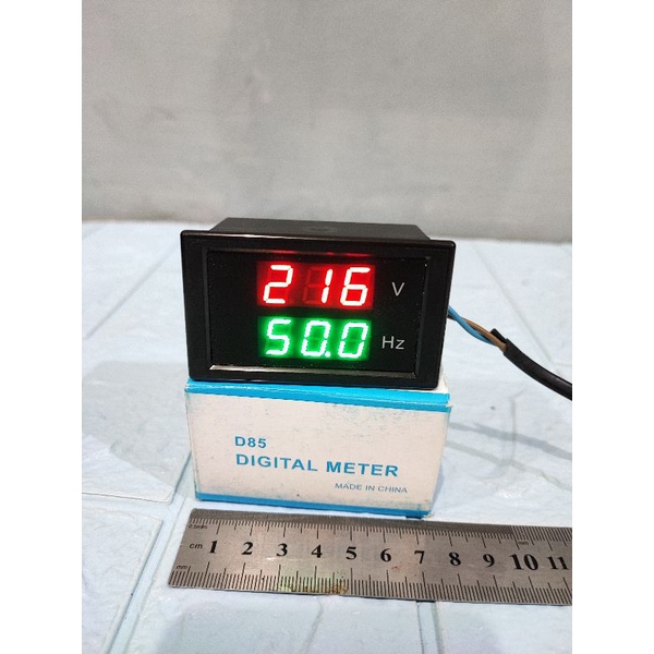 AC Panel Meter Volt Hz Alat Ukur Voltage 220 Volt Frequency Hz Langsung Listrik PLN 220V Pengukur Te