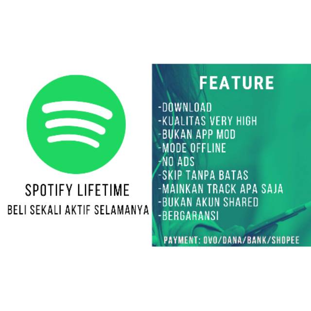 Spotify Premium Lifetime Selamanya Garansi 1 Tahun Private Akun Shopee Indonesia