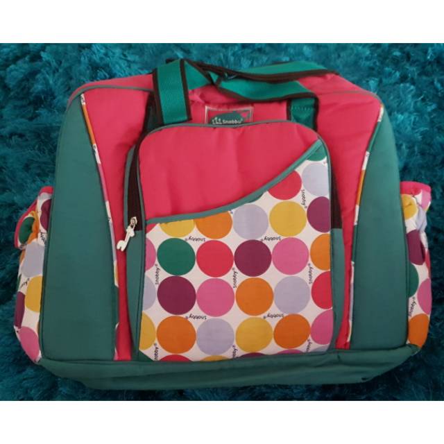 [NEW] SNOBBY Tas Bayi Besar Saku Ekstra Size Color Marbles TPT 1071 WARNA PINK
