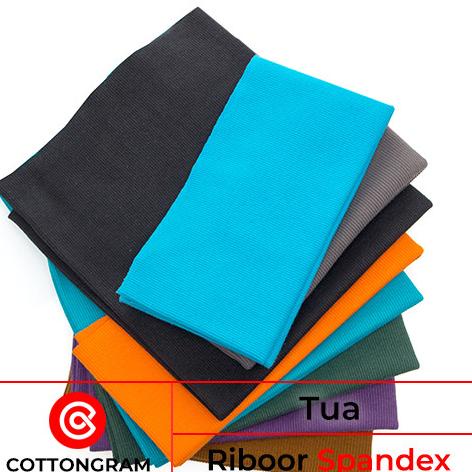 <<<<<] Kain Bahan Rib Jaket Rib bur Spandex Cotton Warna Tua