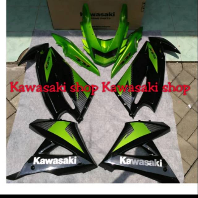 Fairing body full set ninja rr new hijau 2014 hijau metalik