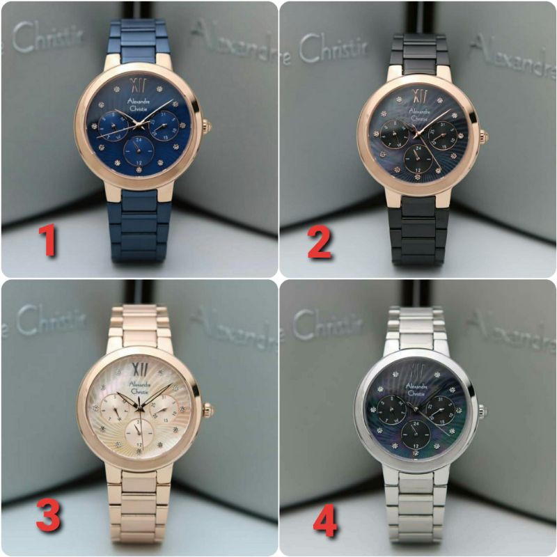 ORIGINAL GARANSI JAM TANGAN WANITA ALEXANDRE CHRISTIE CEWEK RANTAI ALEXANDER CRISTIE CRISTY AC EAWW