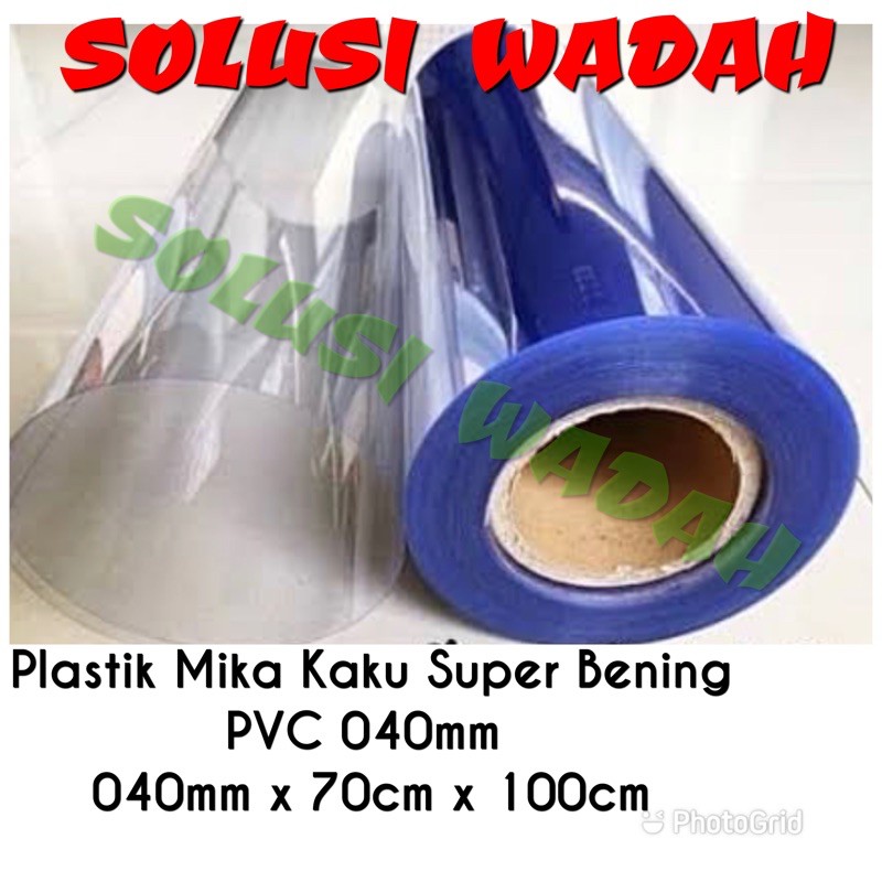 Jual Plastik Mika Kaku Rigid Pvc Super Clear Lebar 70cm Tebal 040mm