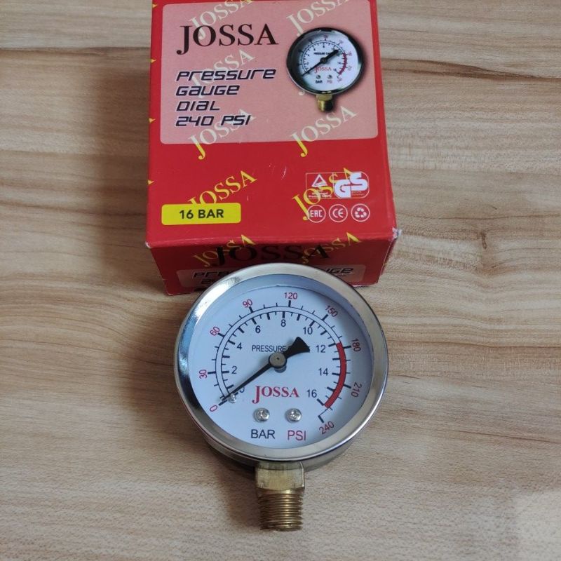 Jossa pressure gauge 16kg / jossa pressure gauge 16bar / Jossa manometer 16bar