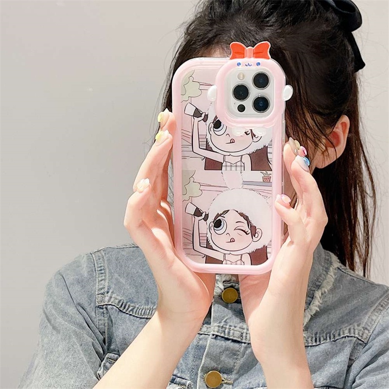 Soft Case Pelindung Bahan Silikon TPU Lensa 3D Shockproof Untuk iPhone 14 13 12 11 Pro Max X Xr Xs Max 7 8 6 6s Plus SE 2020